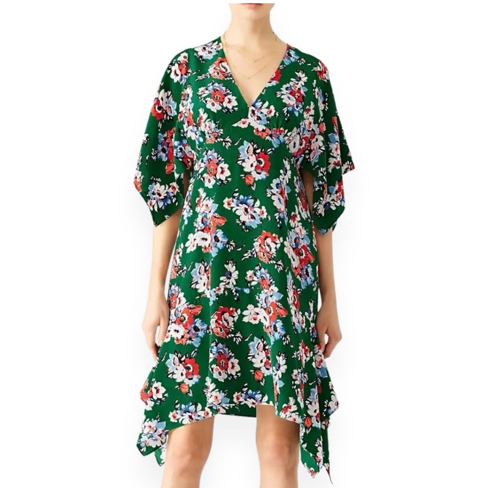 MSGM Pink and White Floral Wrap Dress